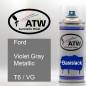 Preview: Ford, Violet Gray Metallic, T6 / VG: 400ml Sprühdose, von ATW Autoteile West.